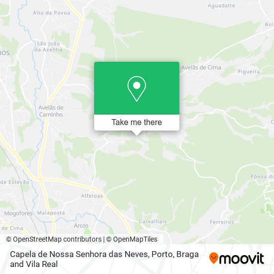 Capela de Nossa Senhora das Neves mapa