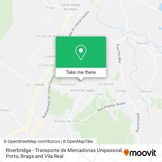 Riverbridge - Transporte de Mercadorias Unipessoal map