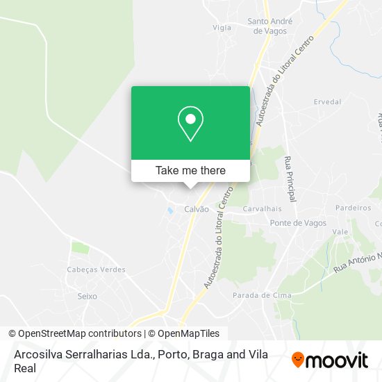 Arcosilva Serralharias Lda. map