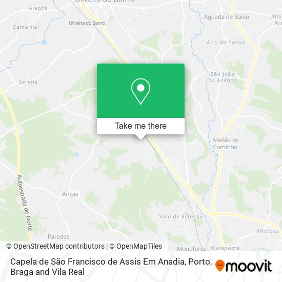 Capela de São Francisco de Assis Em Anadia mapa
