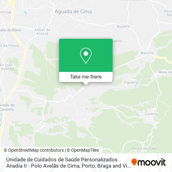 Unidade de Cuidados de Saúde Personalizados Anadia II - Polo Avelãs de Cima mapa