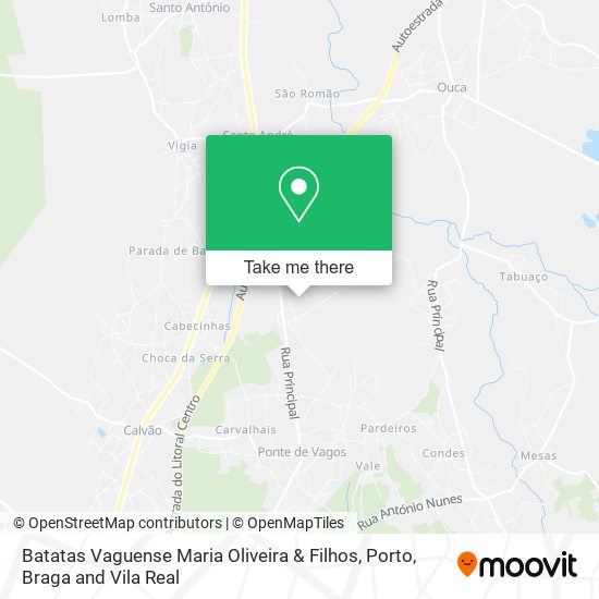 Batatas Vaguense Maria Oliveira & Filhos map