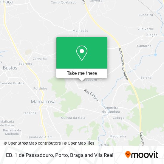EB. 1 de Passadouro mapa