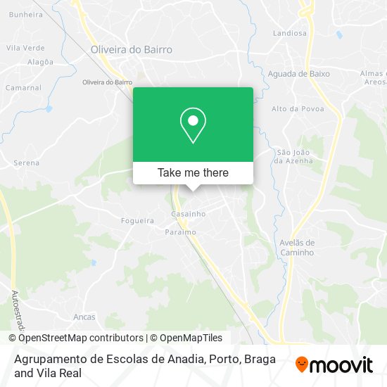 Agrupamento de Escolas de Anadia mapa