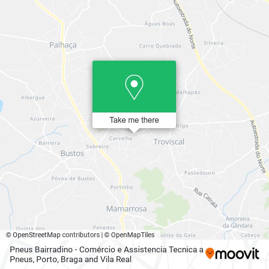 Pneus Bairradino - Comércio e Assistencia Tecnica a Pneus map