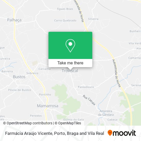Farmácia Araújo Vicente mapa