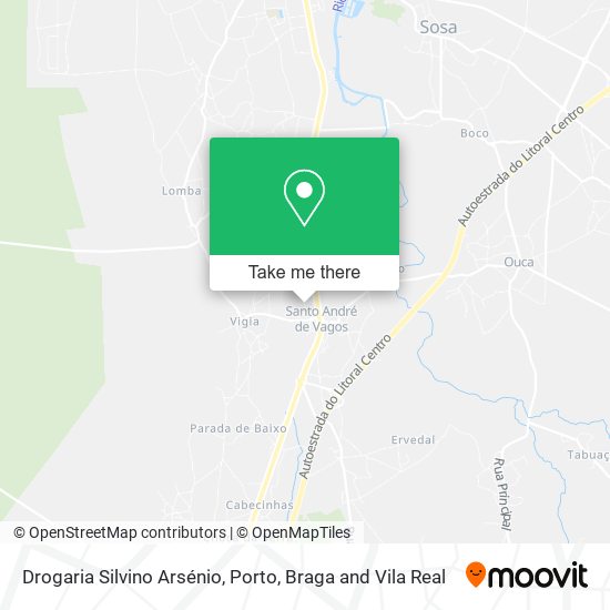 Drogaria Silvino Arsénio mapa