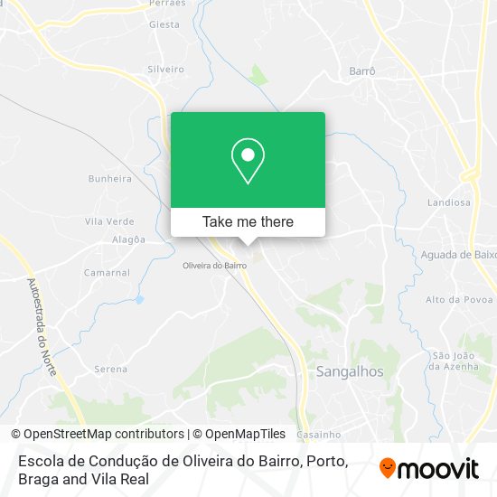 Escola de Condução de Oliveira do Bairro mapa