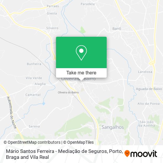Mário Santos Ferreira - Mediação de Seguros map