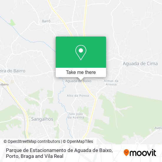 Parque de Estacionamento de Aguada de Baixo mapa