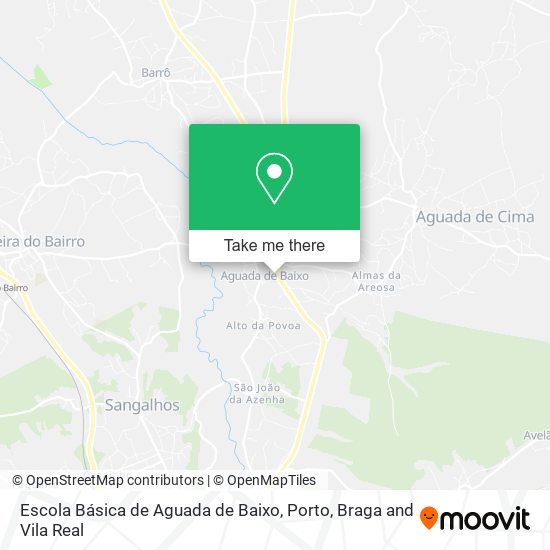 Escola Básica de Aguada de Baixo mapa