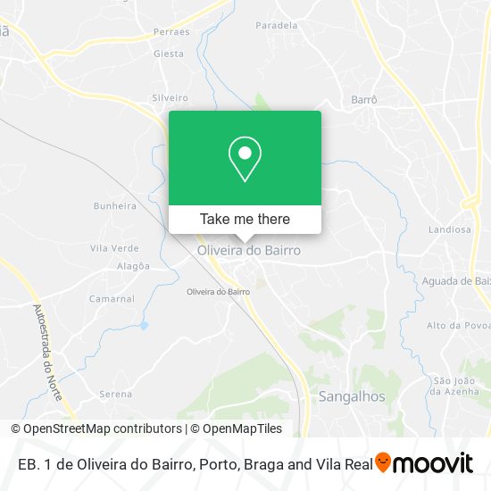 EB. 1 de Oliveira do Bairro mapa