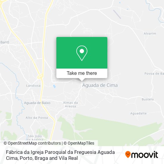 Fábrica da Igreja Paroquial da Freguesia Aguada Cima mapa