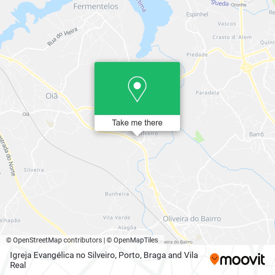 Igreja Evangélica no Silveiro mapa