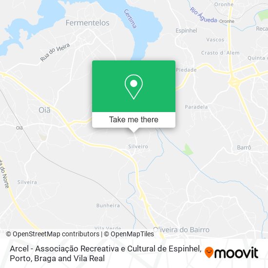 Arcel - Associação Recreativa e Cultural de Espinhel mapa