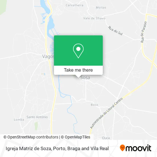 Igreja Matriz de Soza map