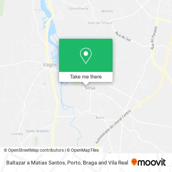 Baltazar a Matias Santos map