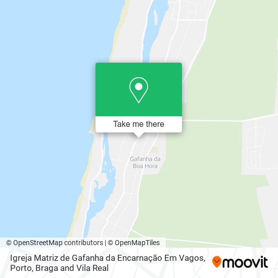 Igreja Matriz de Gafanha da Encarnação Em Vagos mapa