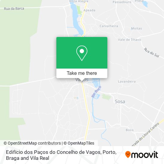 Edifício dos Paços do Concelho de Vagos map