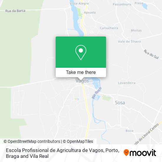 Escola Profissional de Agricultura de Vagos mapa