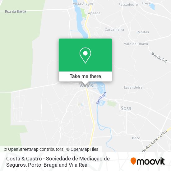 Costa & Castro - Sociedade de Mediação de Seguros mapa