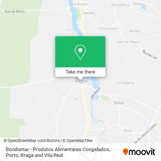 Bondumar - Produtos Alimentares Congelados mapa