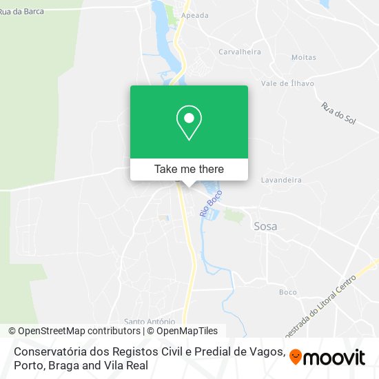 Conservatória dos Registos Civil e Predial de Vagos map