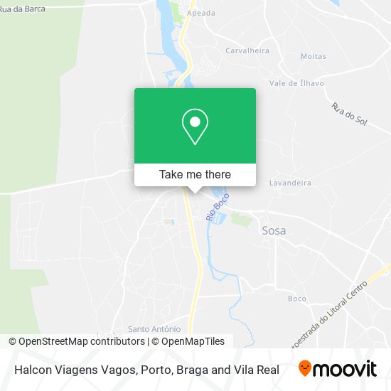 Halcon Viagens Vagos mapa