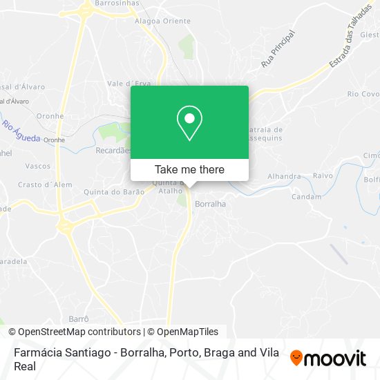 Farmácia Santiago - Borralha map