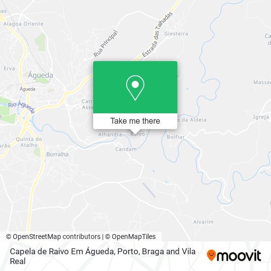 Capela de Raivo Em Águeda mapa