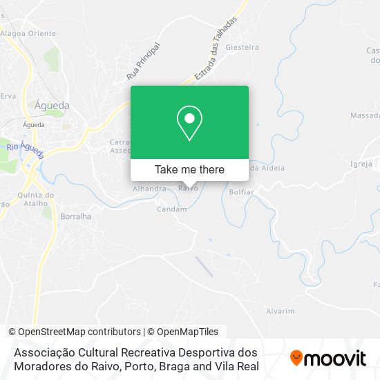 Associação Cultural Recreativa Desportiva dos Moradores do Raivo mapa