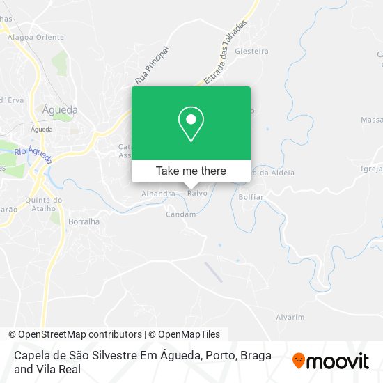 Capela de São Silvestre Em Águeda mapa