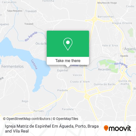 Igreja Matriz de Espinhel Em Águeda mapa