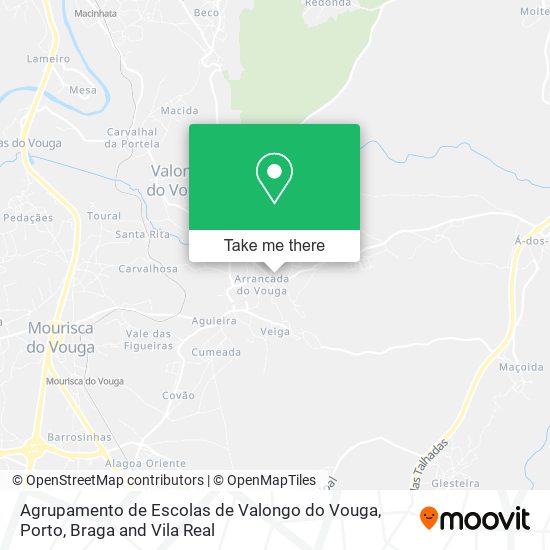 Agrupamento de Escolas de Valongo do Vouga map