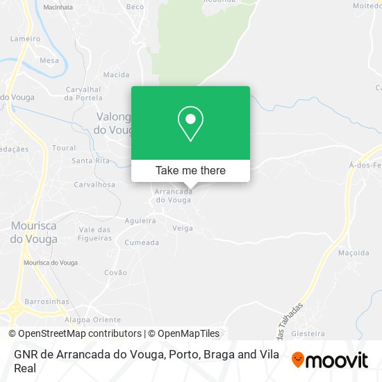 GNR de Arrancada do Vouga map