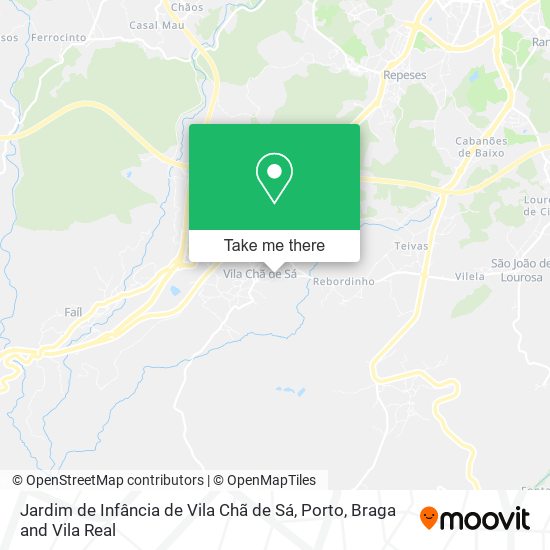 Jardim de Infância de Vila Chã de Sá mapa