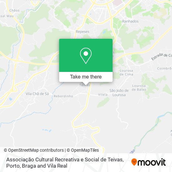 Associação Cultural Recreativa e Social de Teivas map