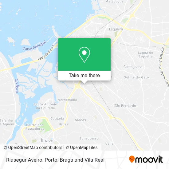 Riasegur Aveiro map