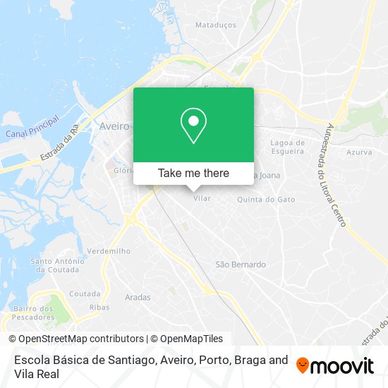 Escola Básica de Santiago, Aveiro map