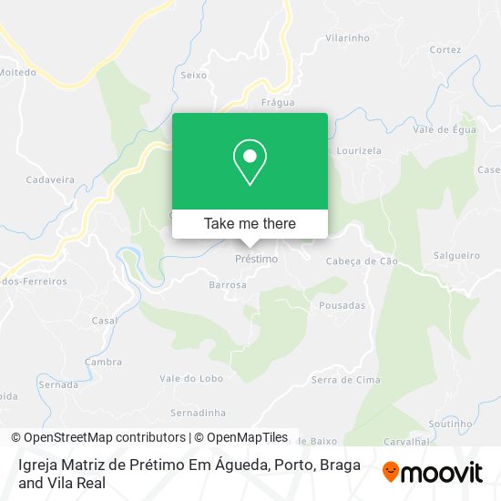 Igreja Matriz de Prétimo Em Águeda map