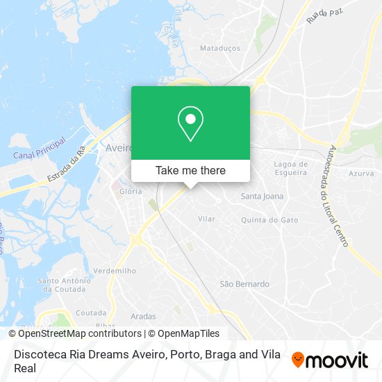 Discoteca Ria Dreams Aveiro map