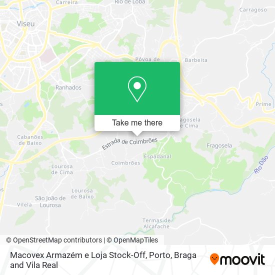 Macovex Armazém e Loja Stock-Off mapa