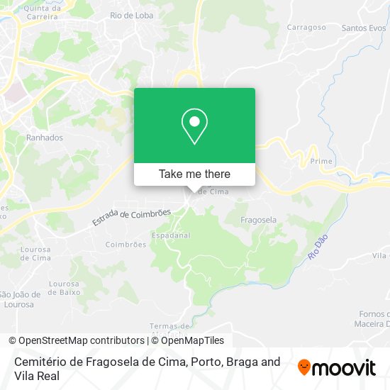 Cemitério de Fragosela de Cima mapa