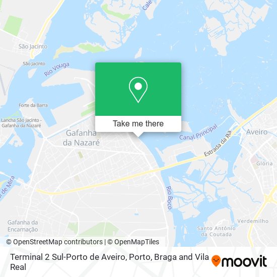 Terminal 2 Sul-Porto de Aveiro mapa