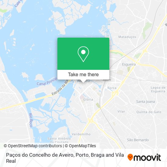 Paços do Concelho de Aveiro map