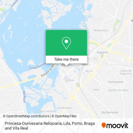 Princesa-Ourivesaria Relojoaria, Lda map