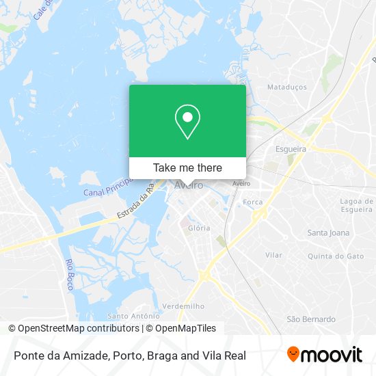 Ponte da Amizade mapa