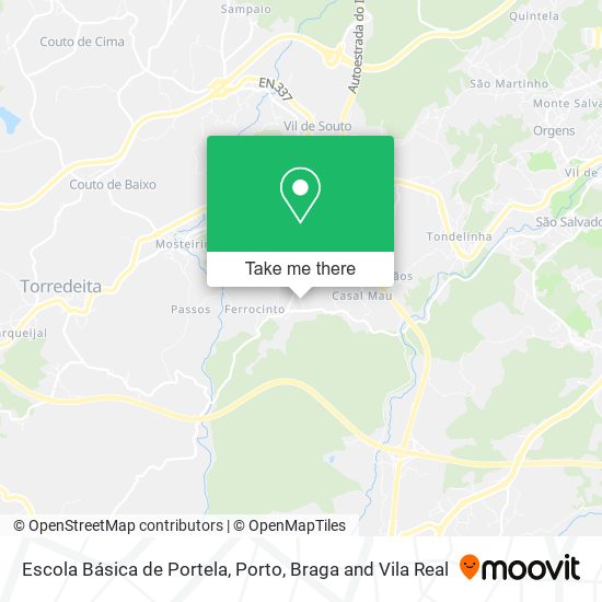 Escola Básica de Portela map