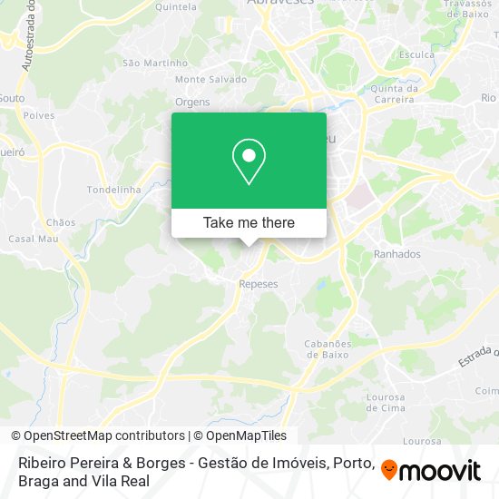 Ribeiro Pereira & Borges - Gestão de Imóveis map