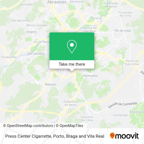Press Center Cigarrette map